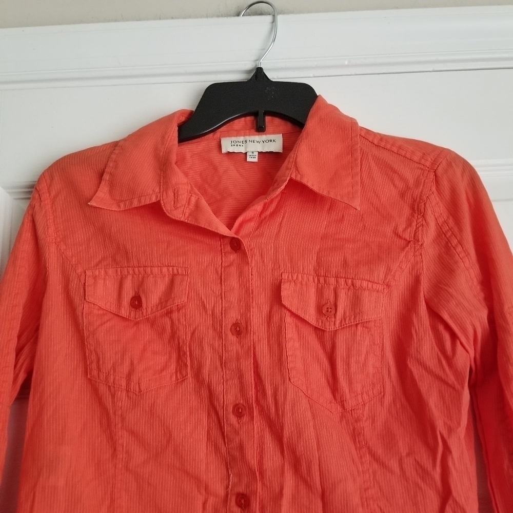 Jones New York Sport Women's Button Down Long Sleeve Shirt - Picture 4 of 14